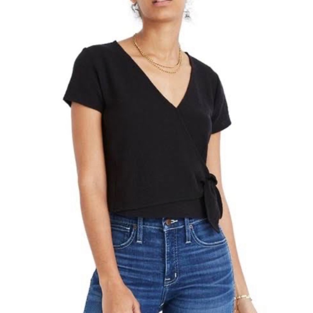 MADEWELL Texture and Thread Black Shirt - medium